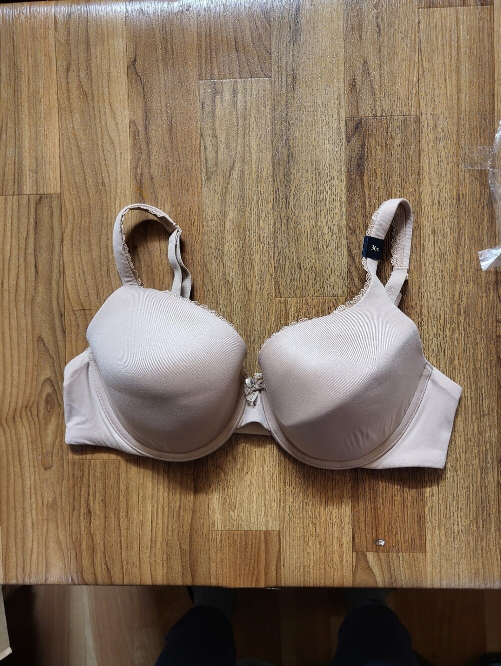 New Victorias Secret 36CBra Beige Lined Perfect Coverage Underwire Back Closure